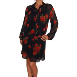 Orsay ruha fekete vörös rózsás(38)