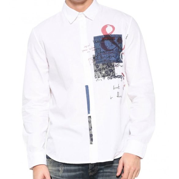 Desigual fehér férfi ing Cam Sebas