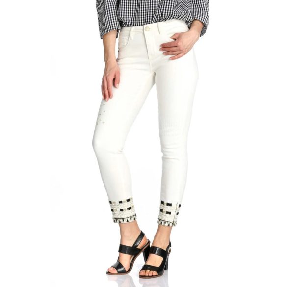 Desigual női fehér 7/8-os farmernadrág Denim Luna