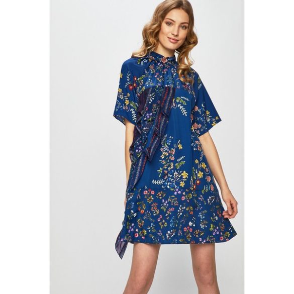 Desigual ruha kék virágos Vest Florence(38)