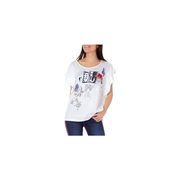 Desigual fehér póló Ts Graziana (L)