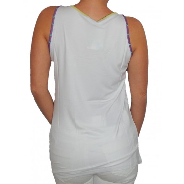Desigual fehér színű lila szív mintás női nyári trikó 