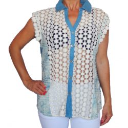 Desigaul női csipkés farmer ing Cam Laia (XL)